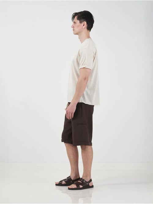 Short giesto taille mi-haute, coupe décontractée, jambes larges et poches - Kiabi