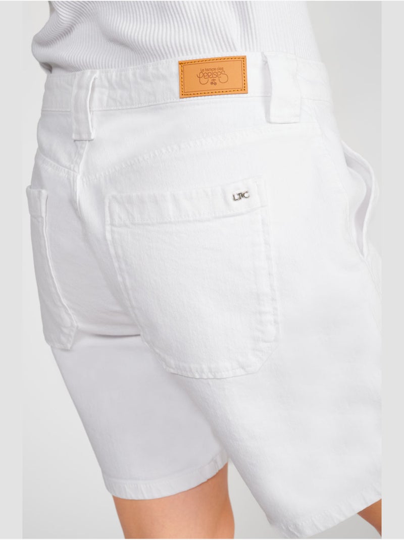 Short goudes en jeans 'le temps des cerises' Blanc - Kiabi