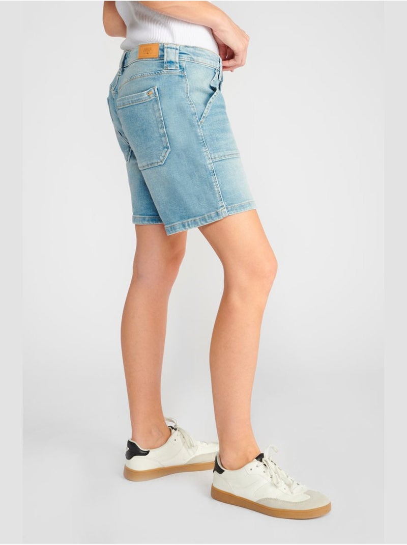 Short goudes en jeans 'le temps des cerises' Bleu - Kiabi