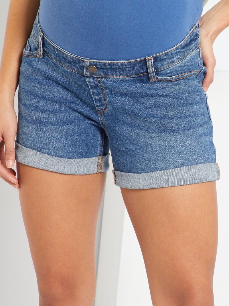 Short grossesse en denim Stone - Kiabi