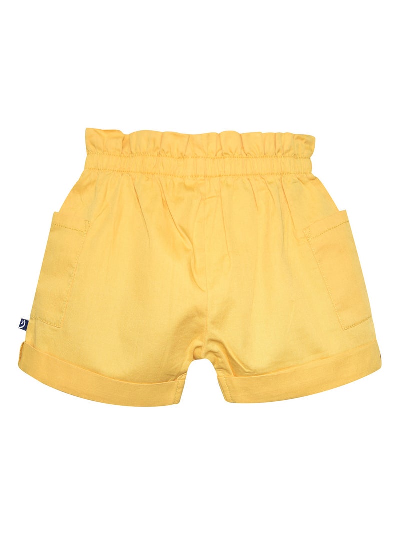 SHORT GULISTANE TWILL ENFANT Jaune - Kiabi