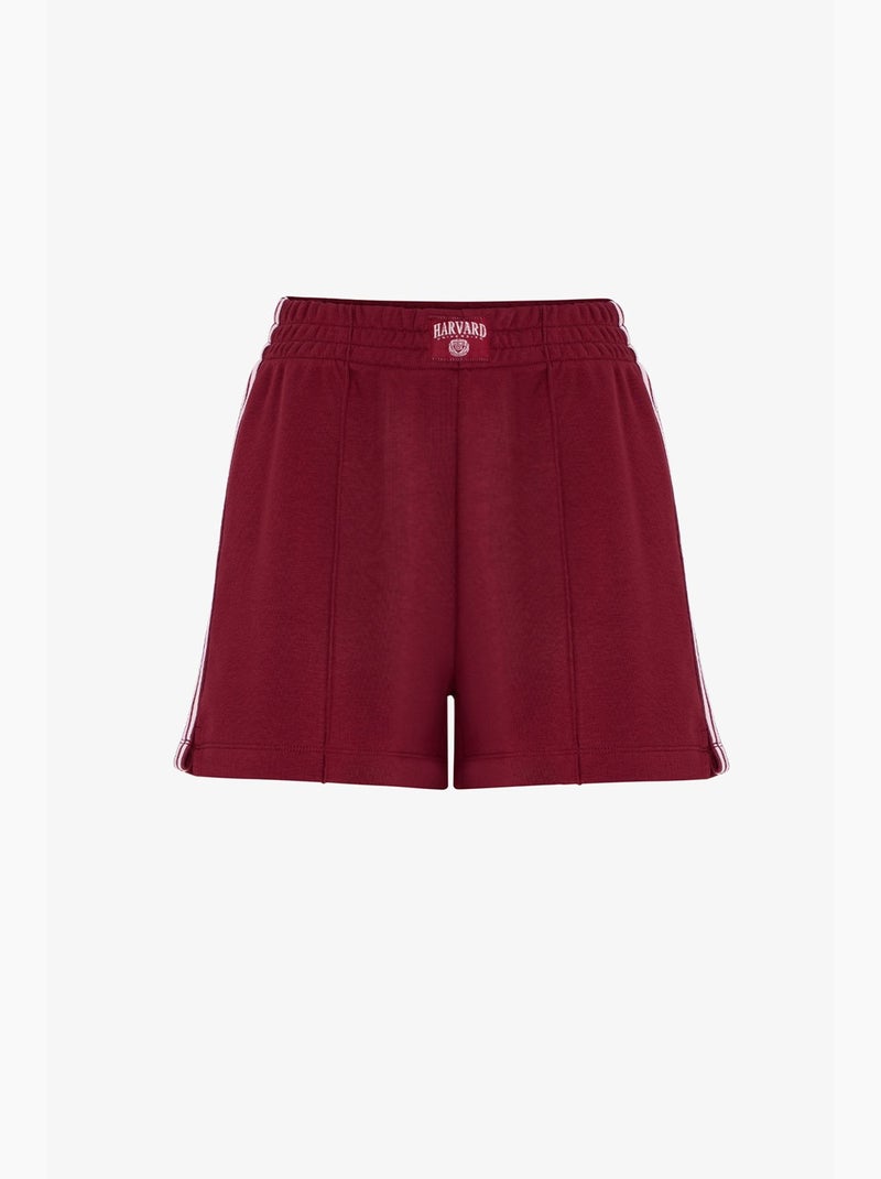 Short harvard à détail de ruban rétro penti Rouge bordeaux - Kiabi