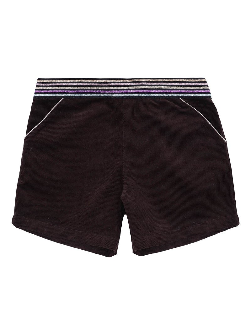Short Hiver Fille  Velours Marron  Ceinture à Paillettes  POUPETTE - 'LA FAUTE A VOLTAIRE' Marron - Kiabi