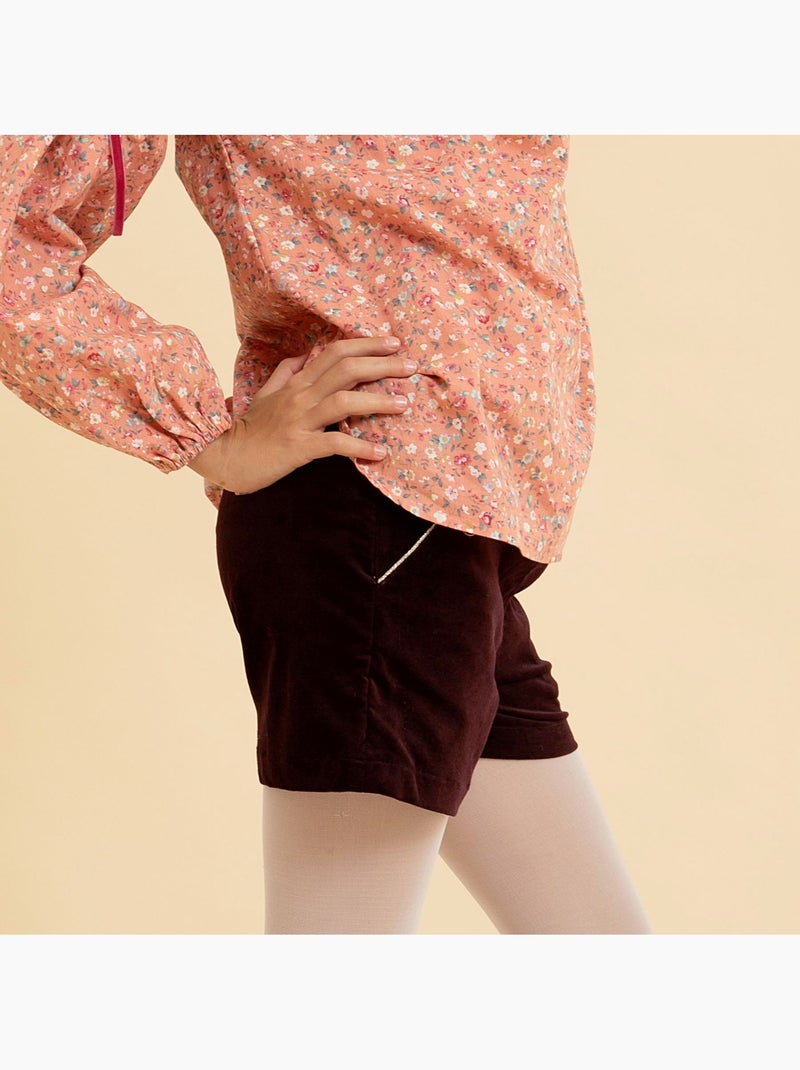 Short Hiver   Velours    Ceinture à Paillettes  POUPETTE - La Faute à Voltaire Bordeaux - Kiabi