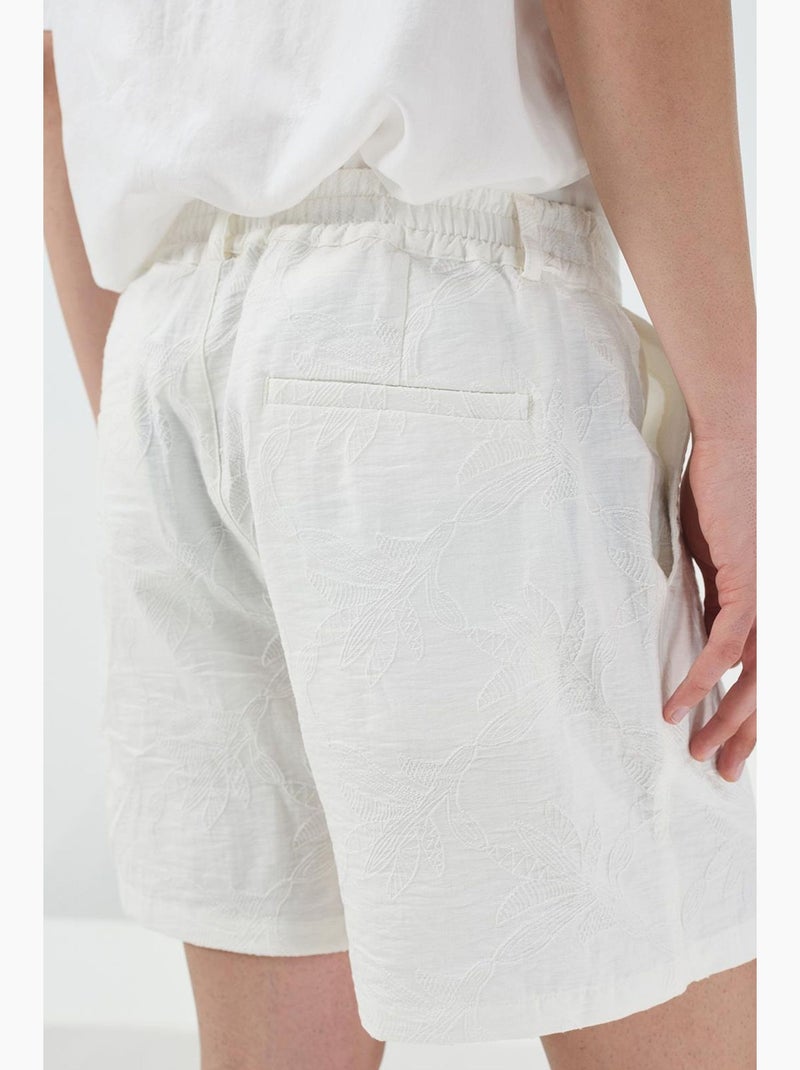 Short homme à coupe ajustée giesto Blanc - Kiabi