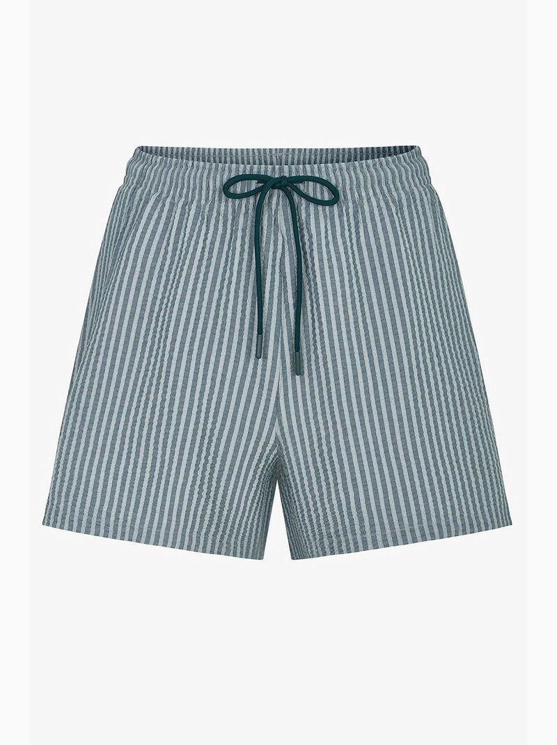 Short homme à rayures tissue penti Gris - Kiabi