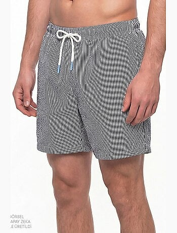 Short homme à rayures tissue penti