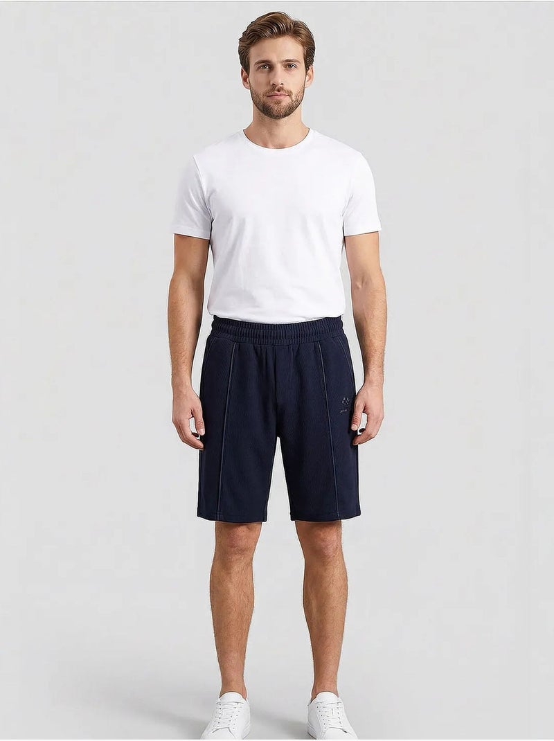 Short homme à taille mi-haute et jambe large tommy Bleu marine - Kiabi
