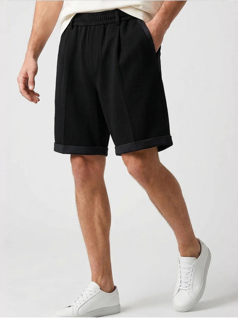 Short homme à taille mi-haute et jambes larges tommy Noir - Kiabi