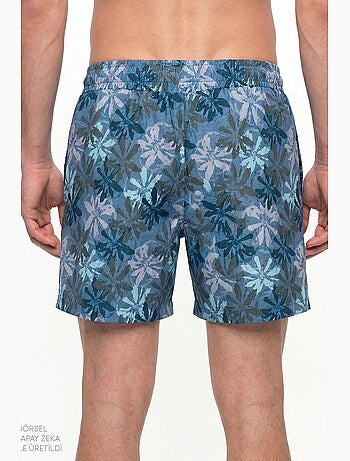 Short homme calm à motif fleurs et mer penti