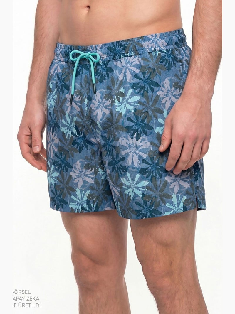 Short homme calm à motif fleurs et mer penti Bleu Blanc - Kiabi