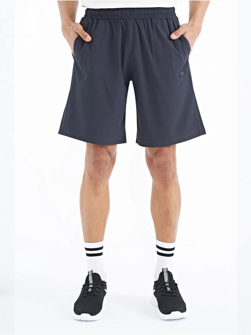 Short homme coupe regular, jambe large tommy Gris foncé - Kiabi