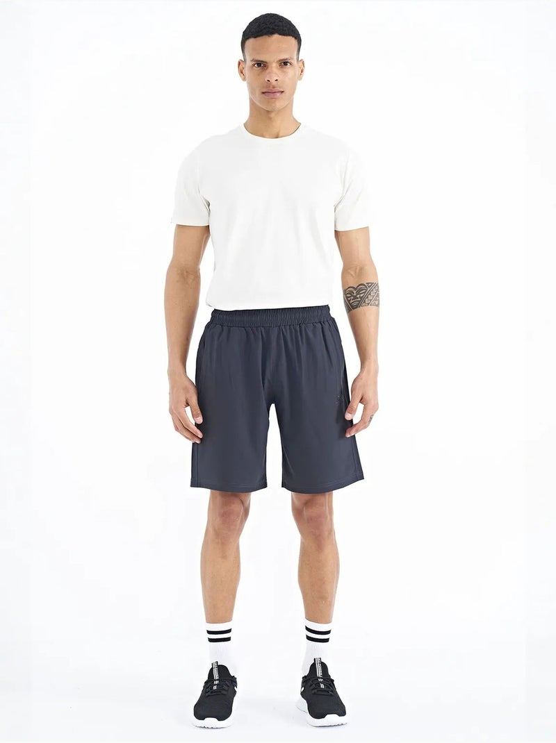 Short homme coupe regular, jambe large tommy Gris foncé - Kiabi