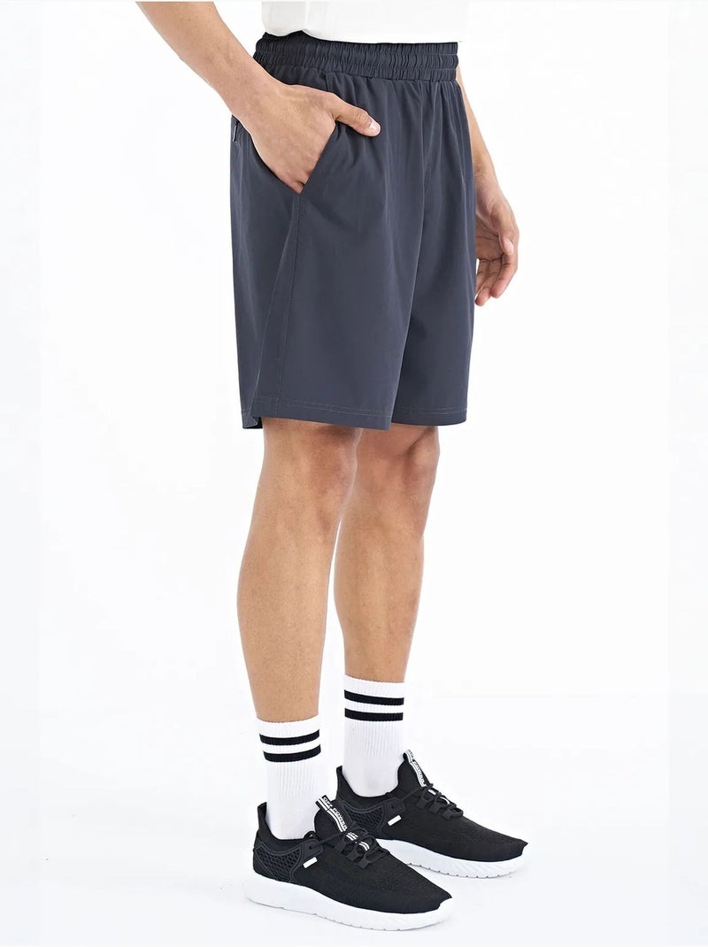 Short homme coupe regular, jambe large tommy Gris foncé - Kiabi
