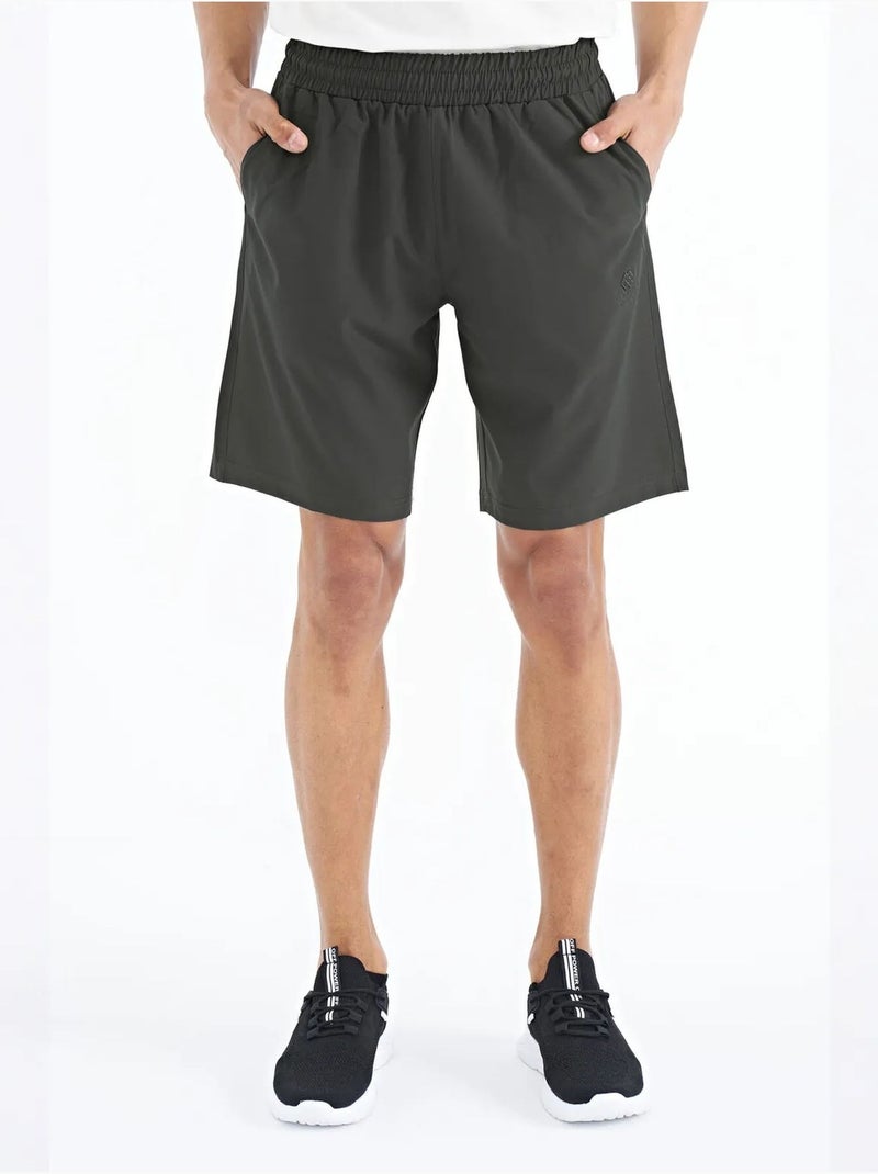 Short homme coupe regular, jambe large tommy Gris Noir - Kiabi