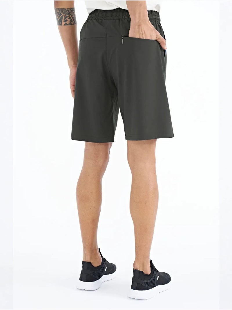 Short homme coupe regular, jambe large tommy Gris Noir - Kiabi