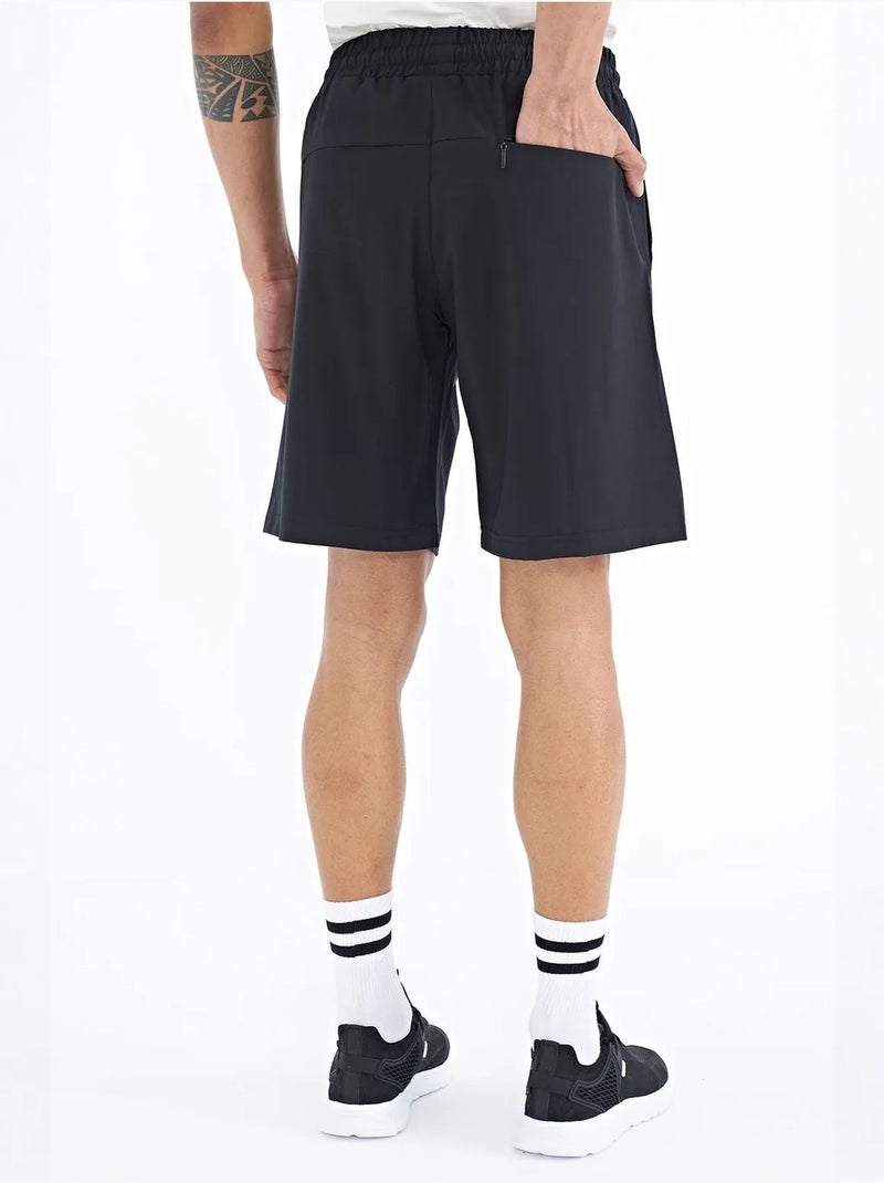 Short homme coupe regular, jambe large tommy Noir - Kiabi