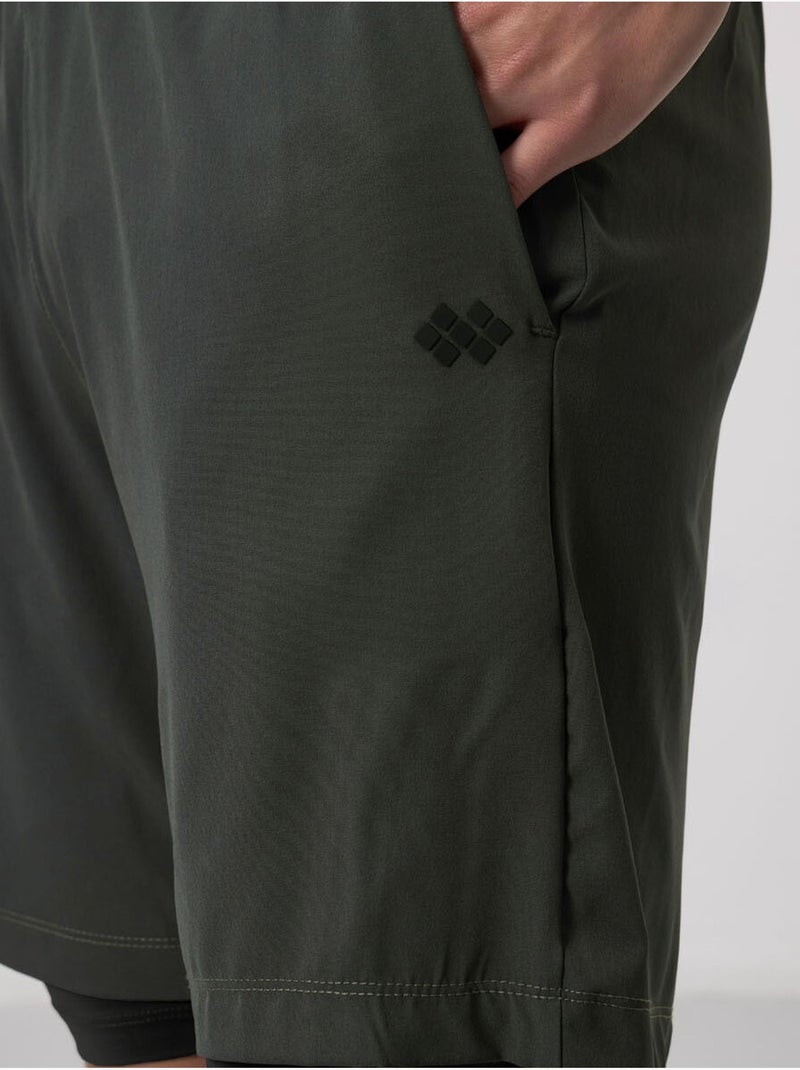 Short homme en jersey coupe droite tommy Kaki - Kiabi