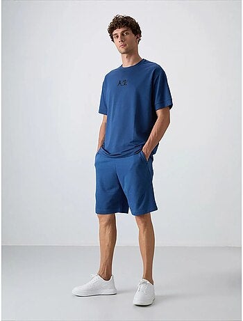 Short homme en mélange coton tommy