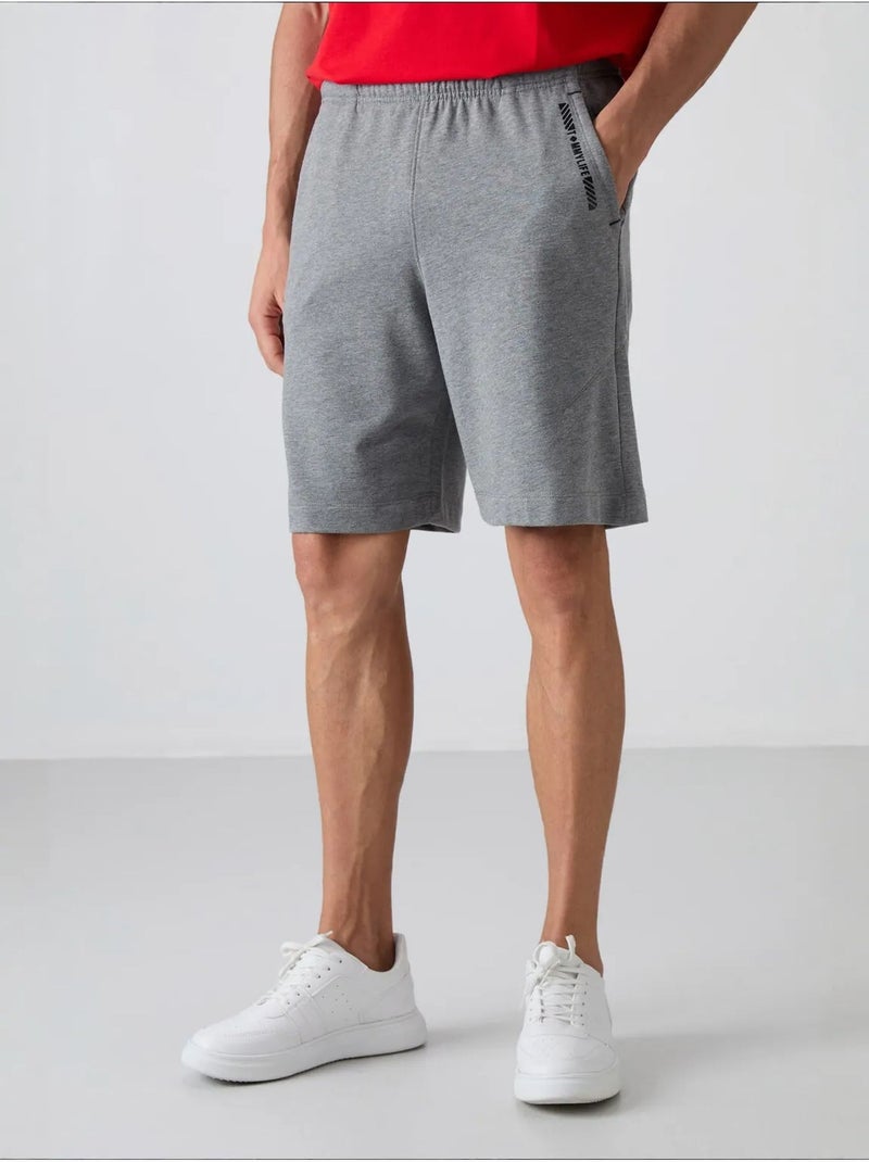 Short homme en mélange coton tommy Gris - Kiabi