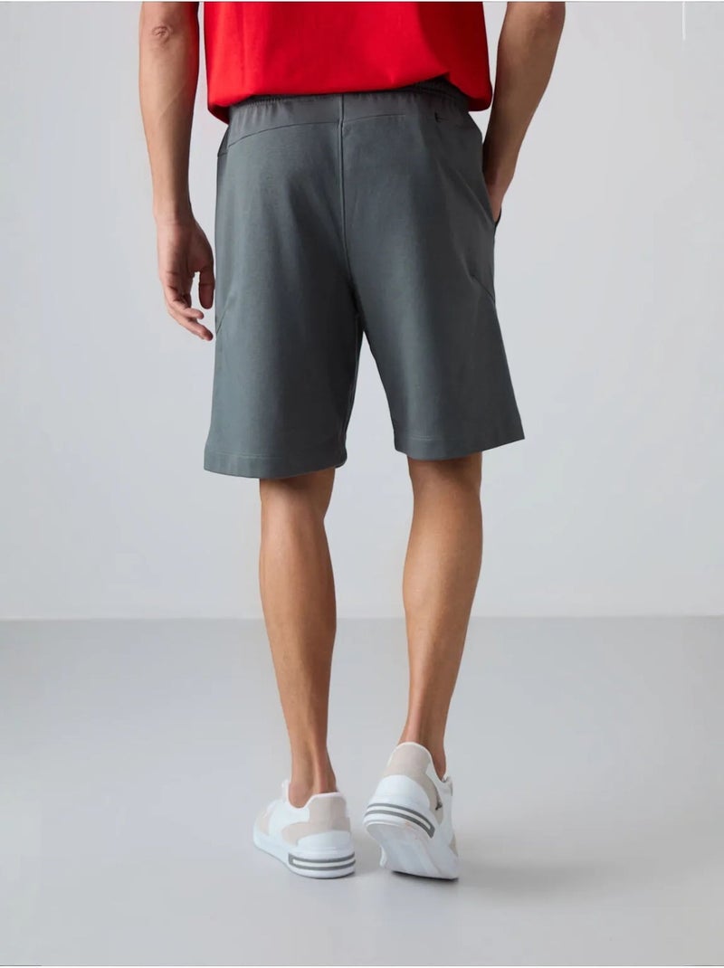 Short homme en mélange coton tommy Gris Noir - Kiabi