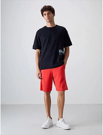 Short homme en mélange coton tommy
