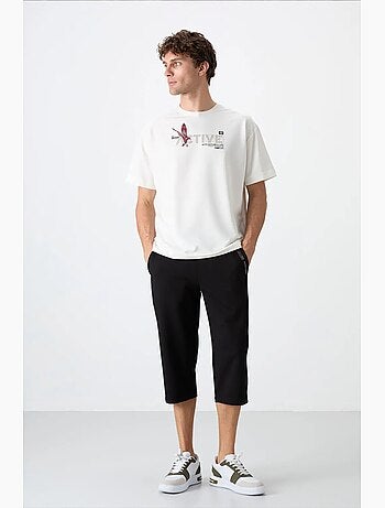 Short homme en mélange de coton tommy