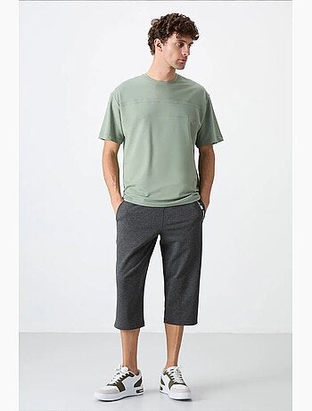 Short homme en mélange de coton tommy