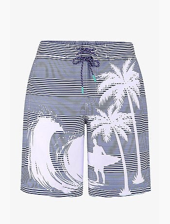 Short homme surf revival à rayures penti