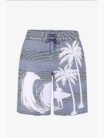 Short homme surf revival à rayures penti