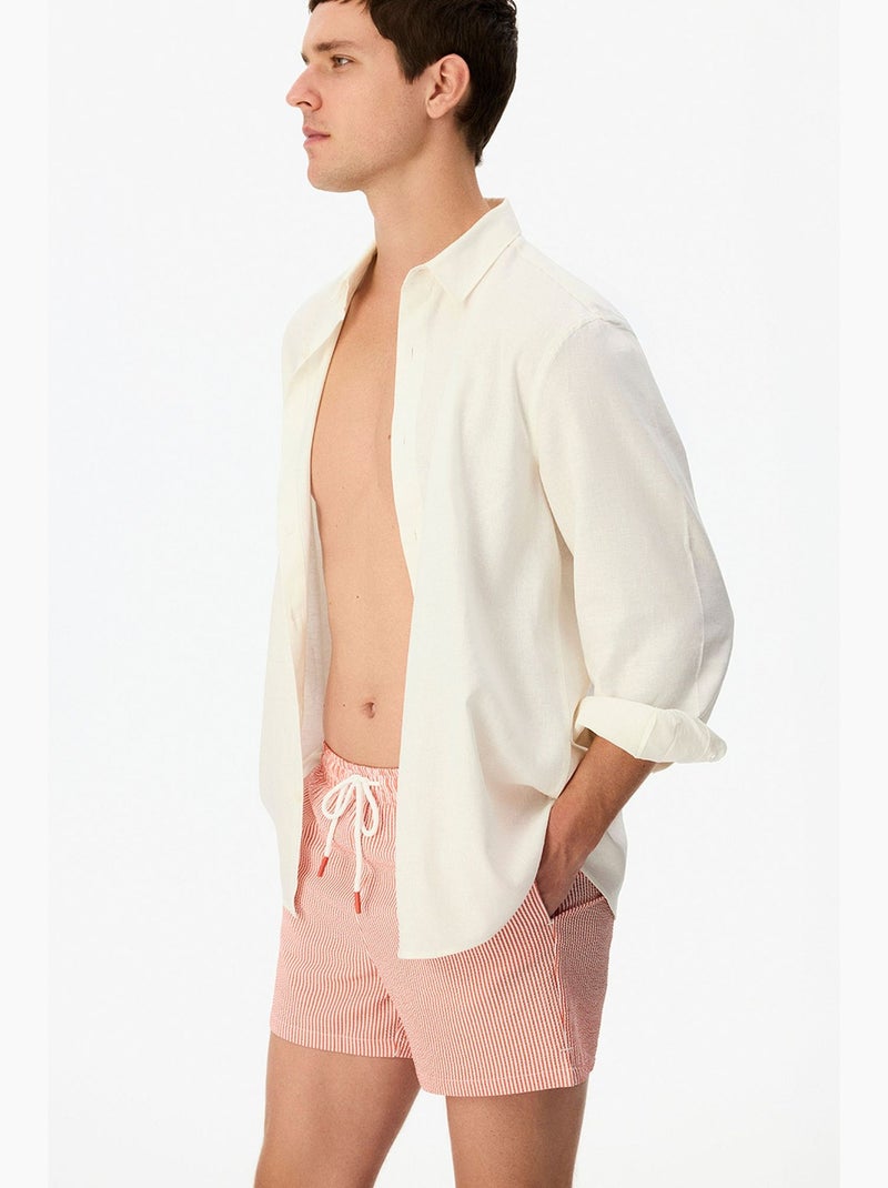 Short homme tissue penti Rose - Kiabi