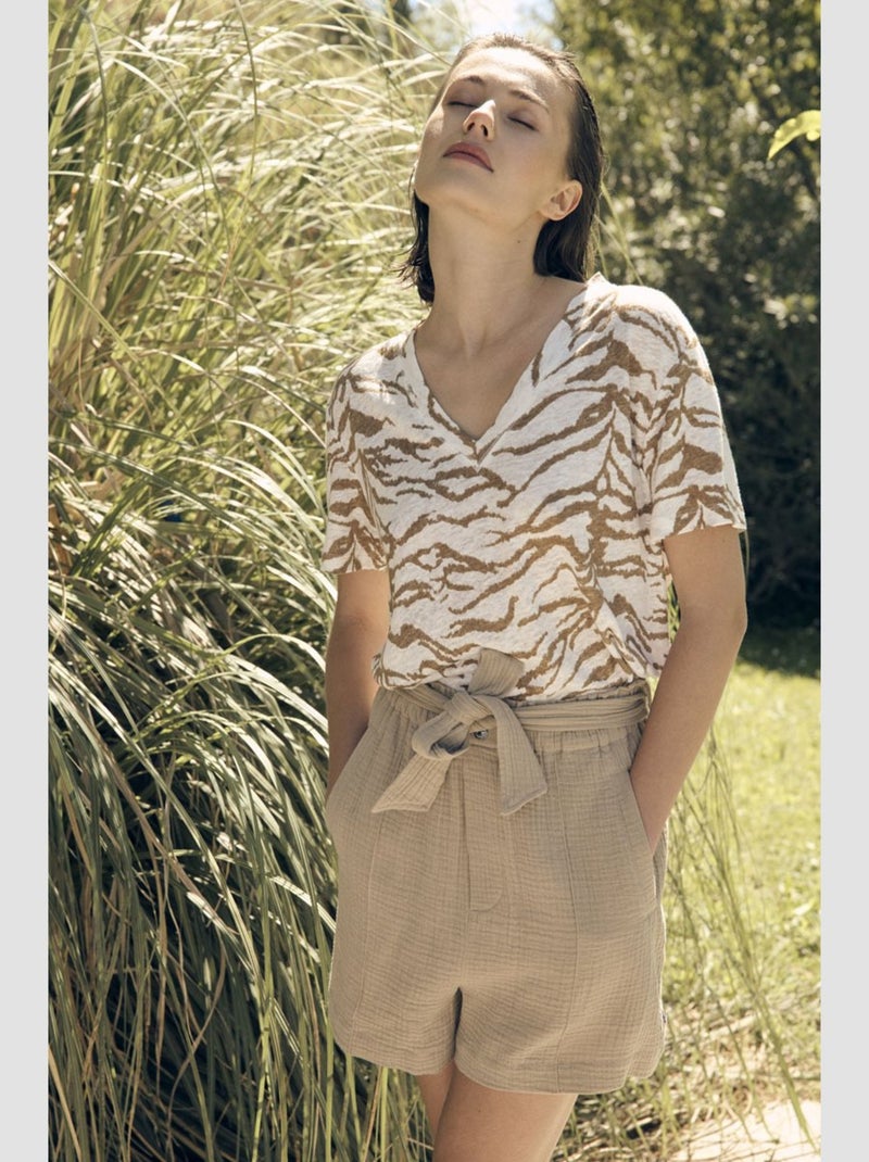 Short HOUX 'Le Temps Des Cerises' Beige - Kiabi