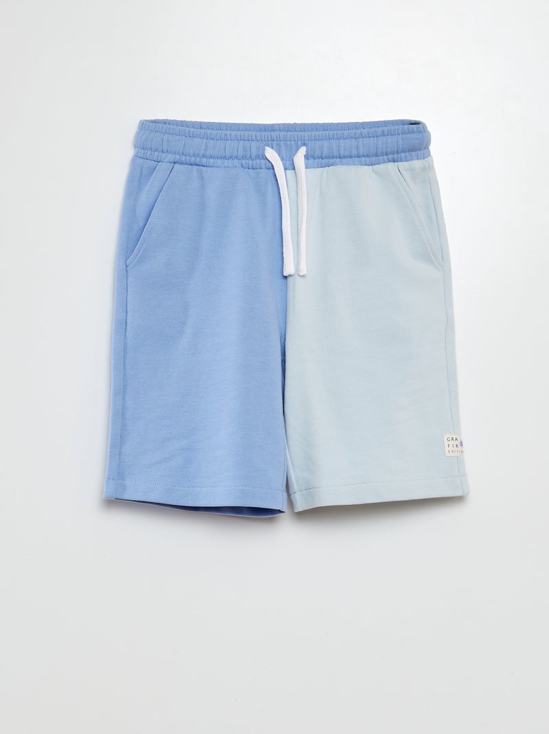 Short imprimé en molleton fin - Graphik Edition Bleu - Kiabi
