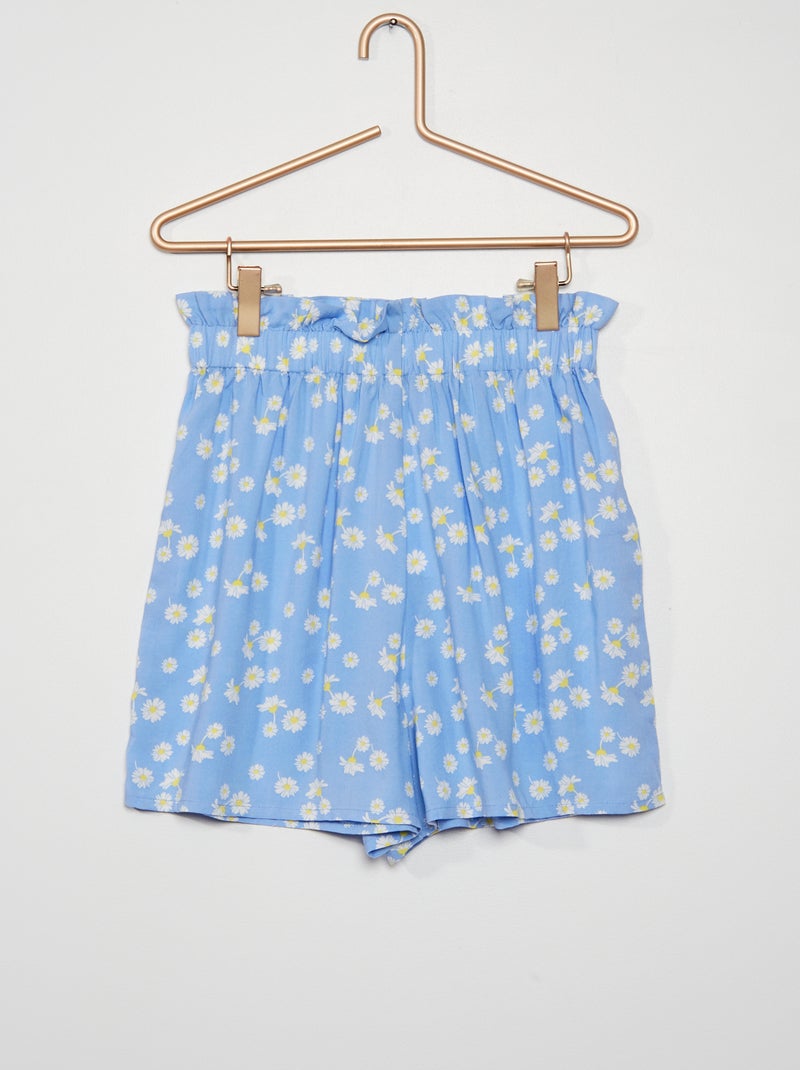 Short imprimé fleuri Bleu - Kiabi
