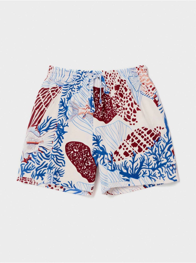 Short imprimé inspiration fond marin Multicolore - Kiabi