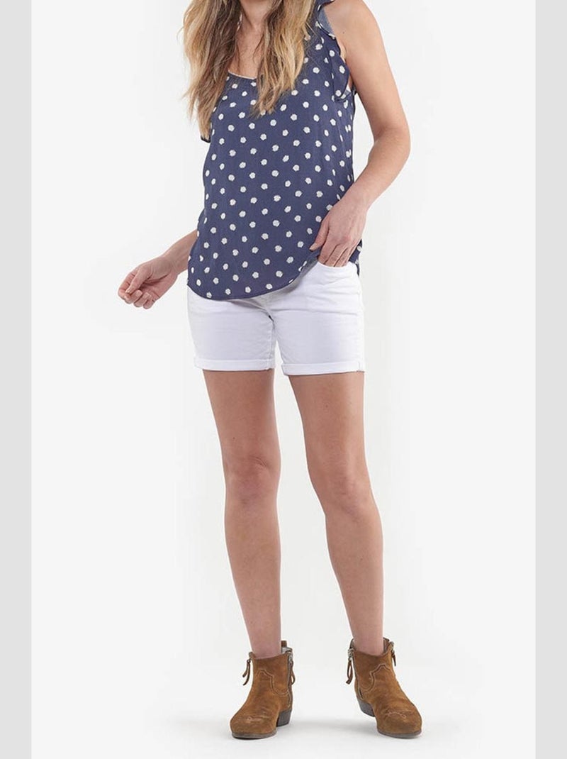 Short JANKA en jeans 'Le Temps Des Cerises' Blanc - Kiabi