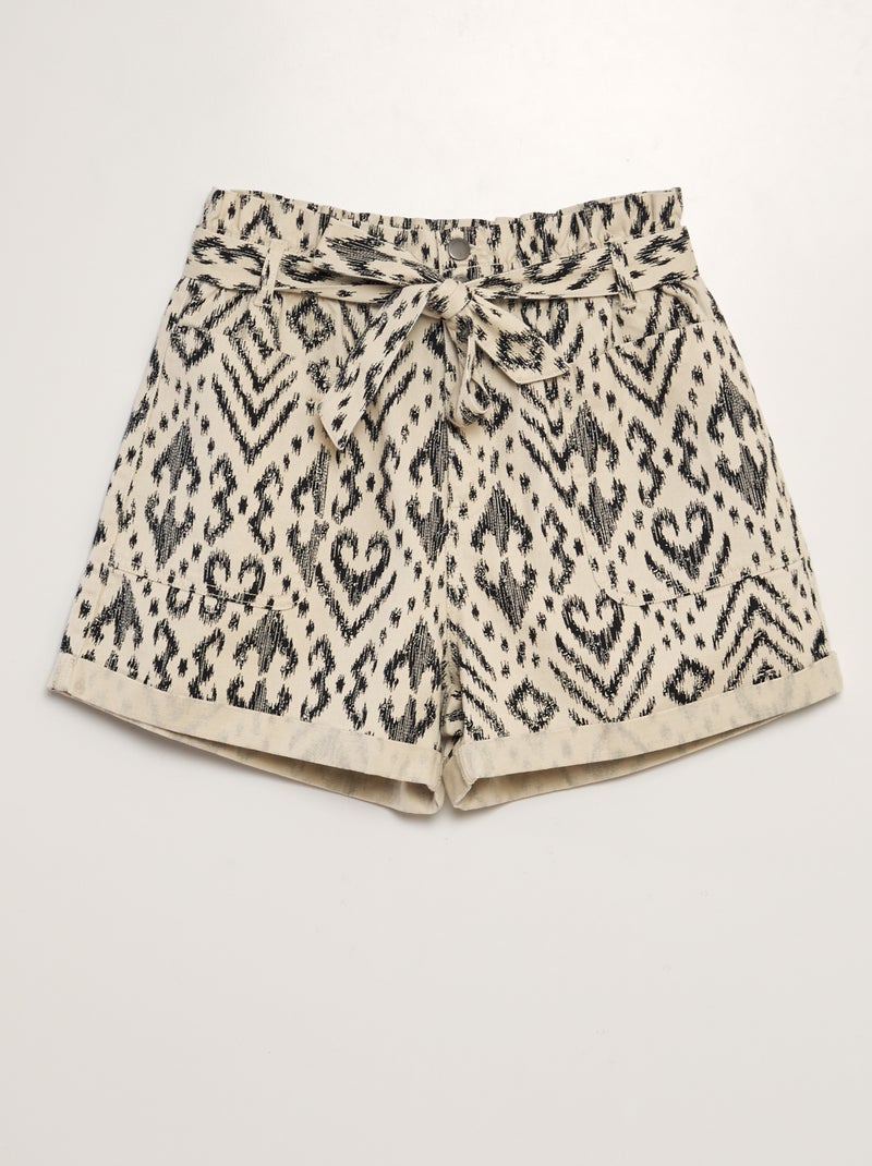 Short 'JDY' en twill Noir - Kiabi