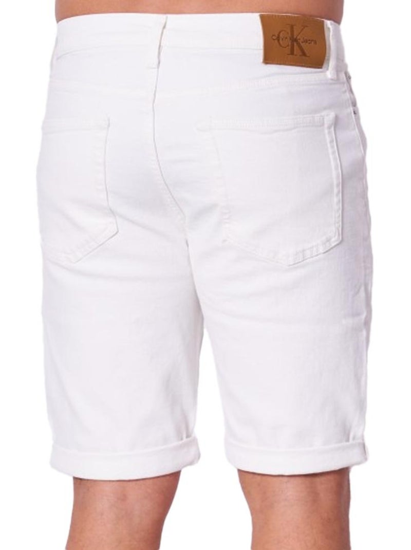 Short Jean Homme Calvin Klein Jeans Blanc - Kiabi