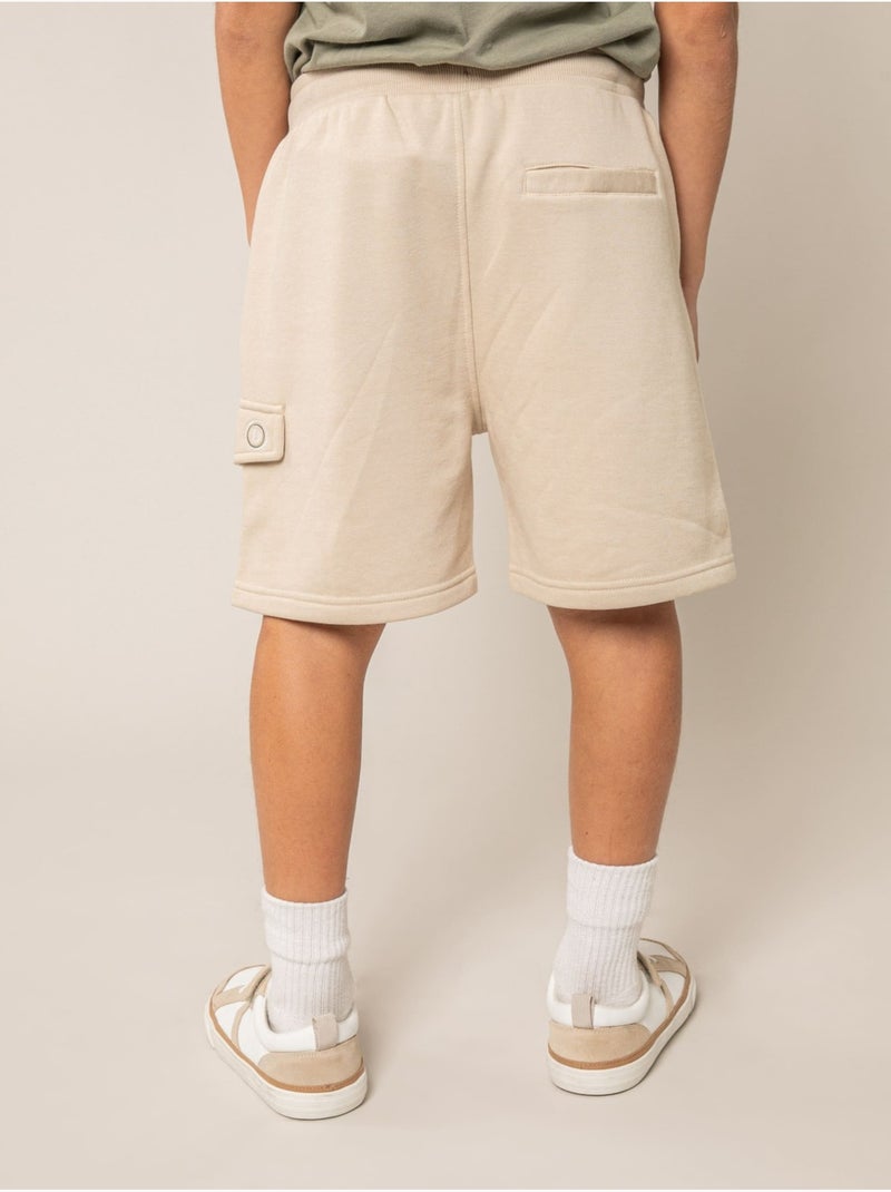 Short jogger garçon 'Deeluxe' Beige coquille - Kiabi