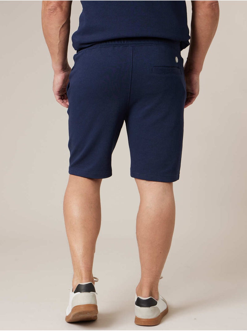 Short jogger homme en coton 'Deeluxe' Bleu marine - Kiabi