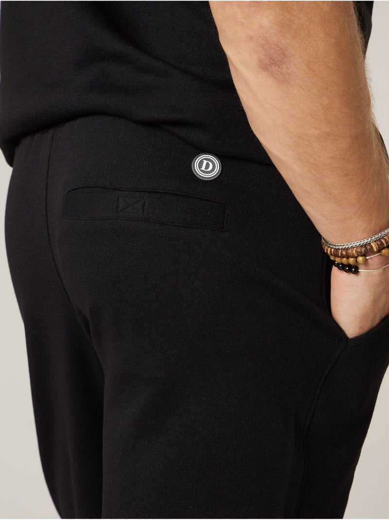 Short jogger homme en coton 'Deeluxe' Noir - Kiabi