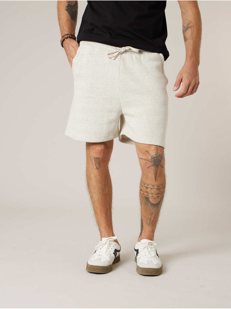 Short jogger homme en french terry 'Deeluxe' Ecru - Kiabi