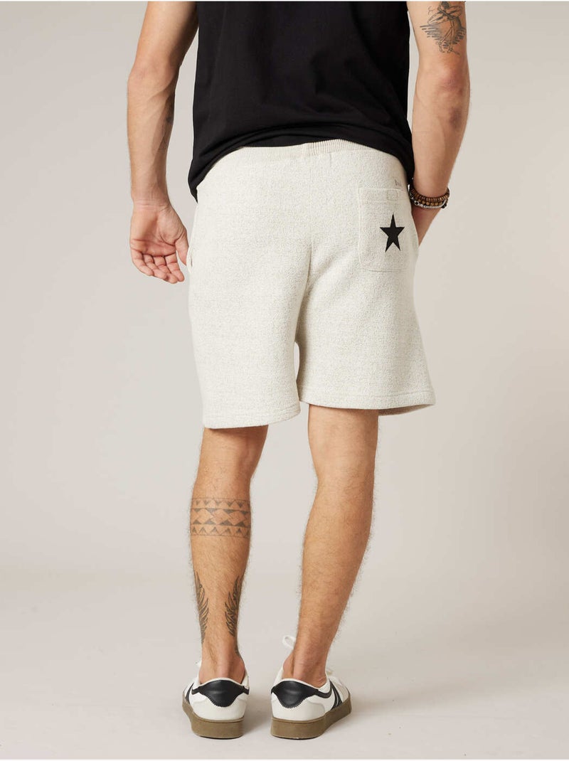Short jogger homme en french terry 'Deeluxe' Ecru - Kiabi