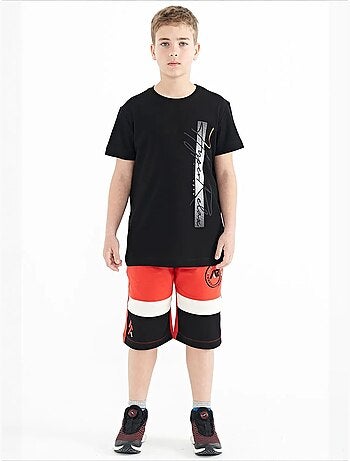 Short junior en mélange coton tommy