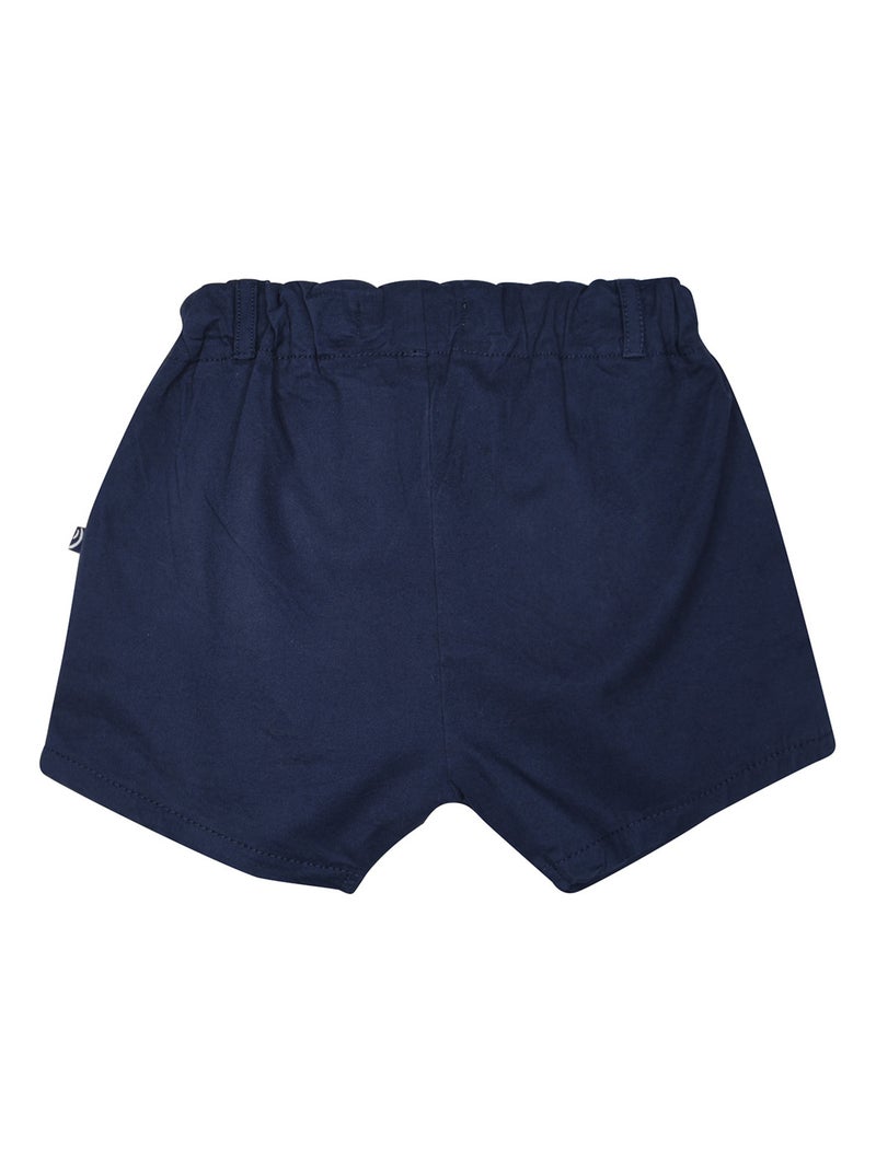 SHORT JUSTINE TWILL ENFANT Bleu - Kiabi