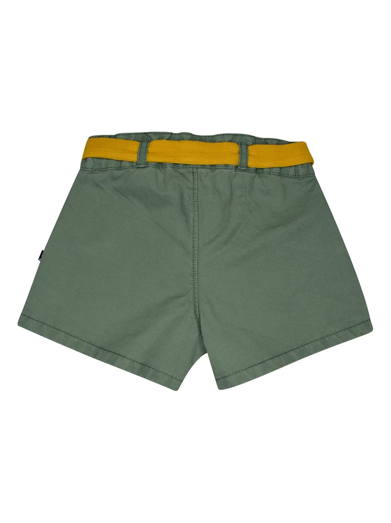 SHORT LALOU TWILL ENFANT Vert - Kiabi