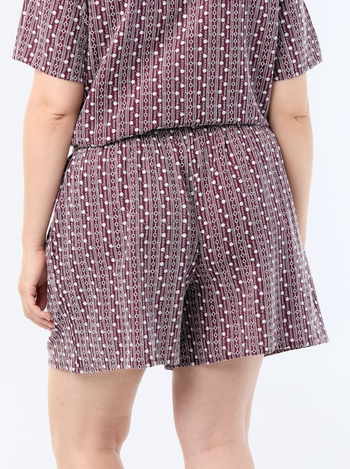 Short large avec imprimés brodés - Kiabi