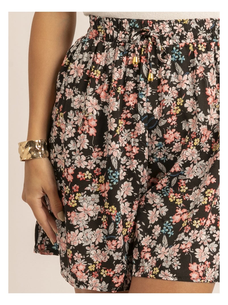 Short large effet jupe motifs XIRONA Noir - Kiabi