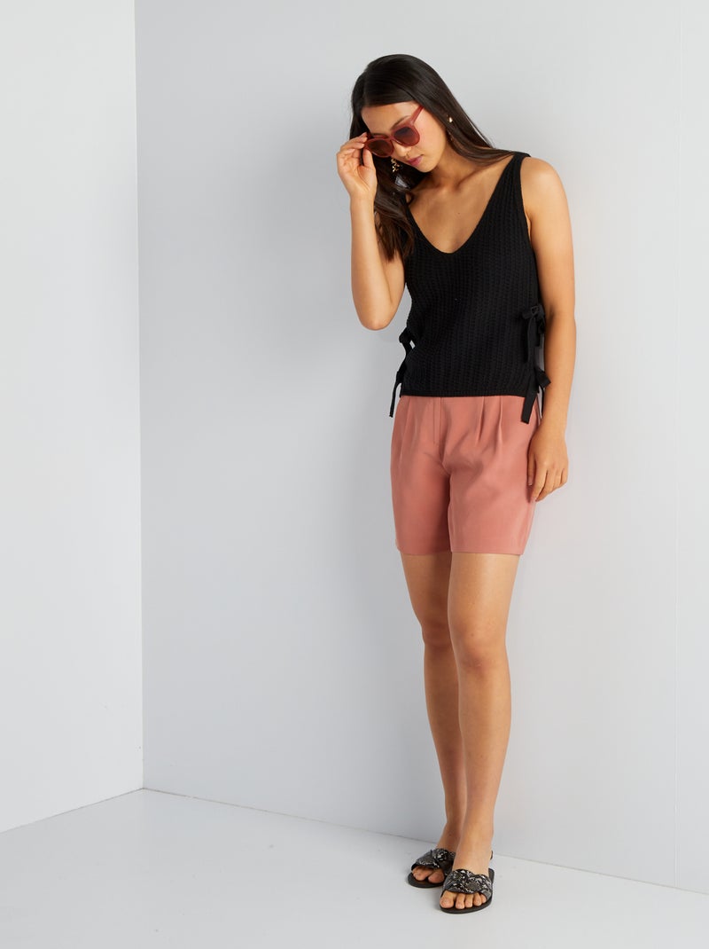 Short large en twill Rose - Kiabi