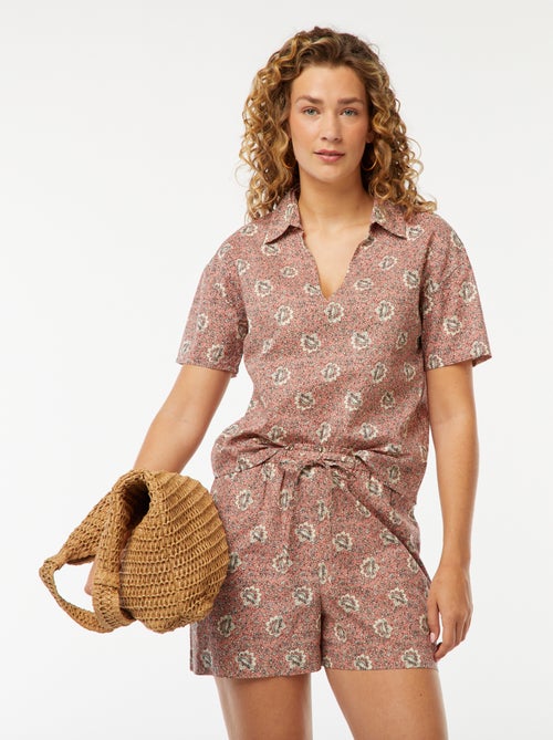 Short léger à motif floral - Kiabi